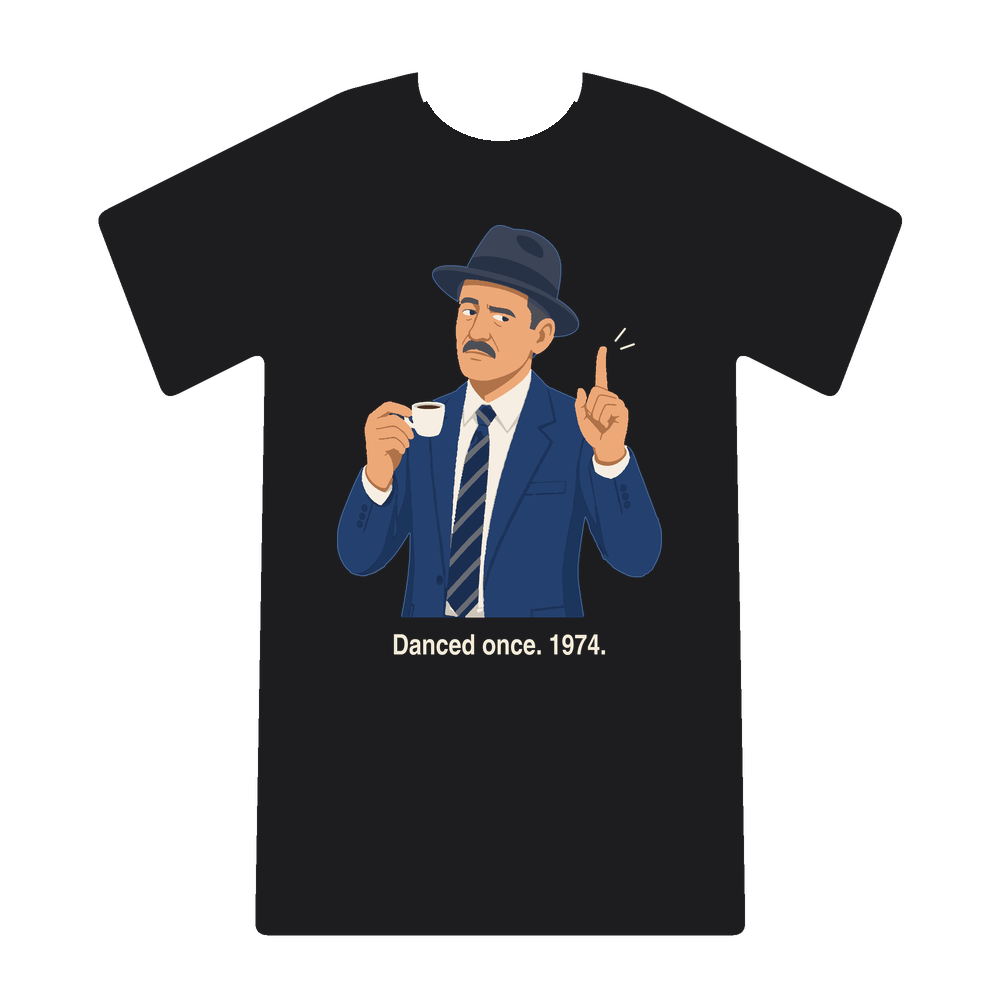 Danced once 1974 tee on black